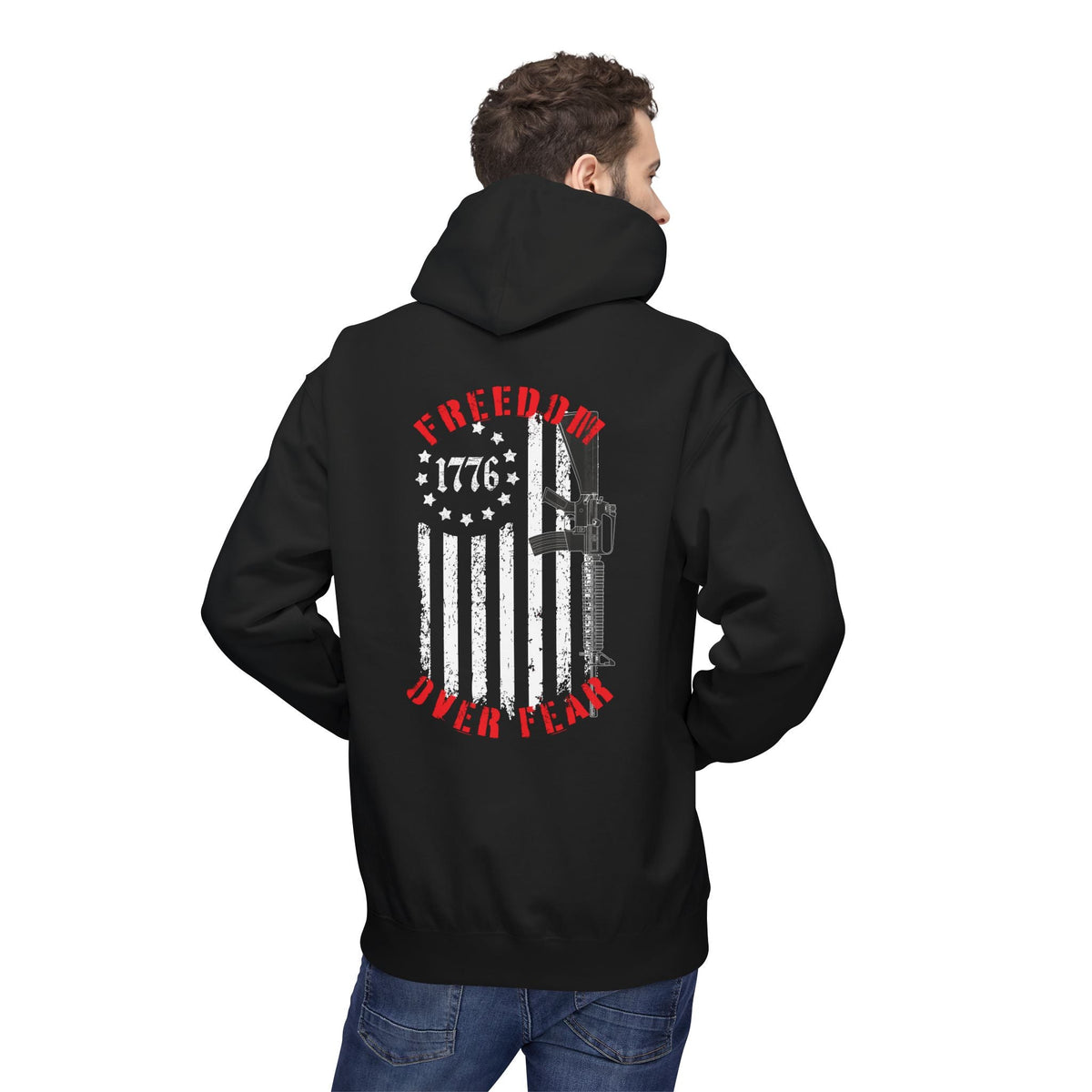 Freedom Over Fear - Softstyle Fleece Hoodie