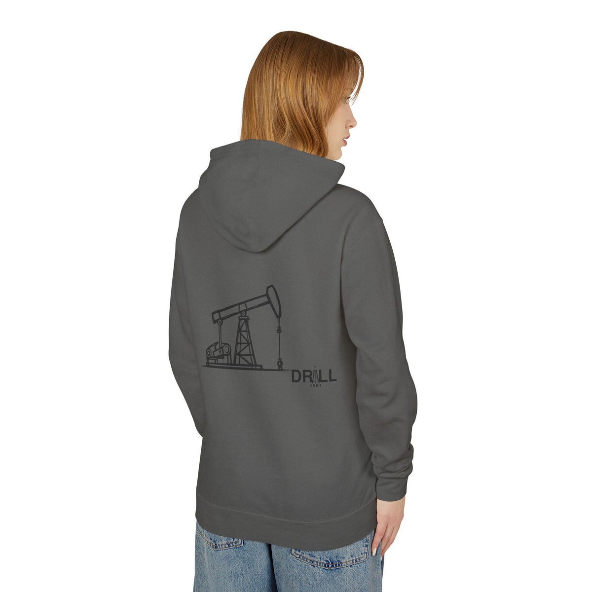 Pump Jack Sketch - Soft Lightweight Hoodie