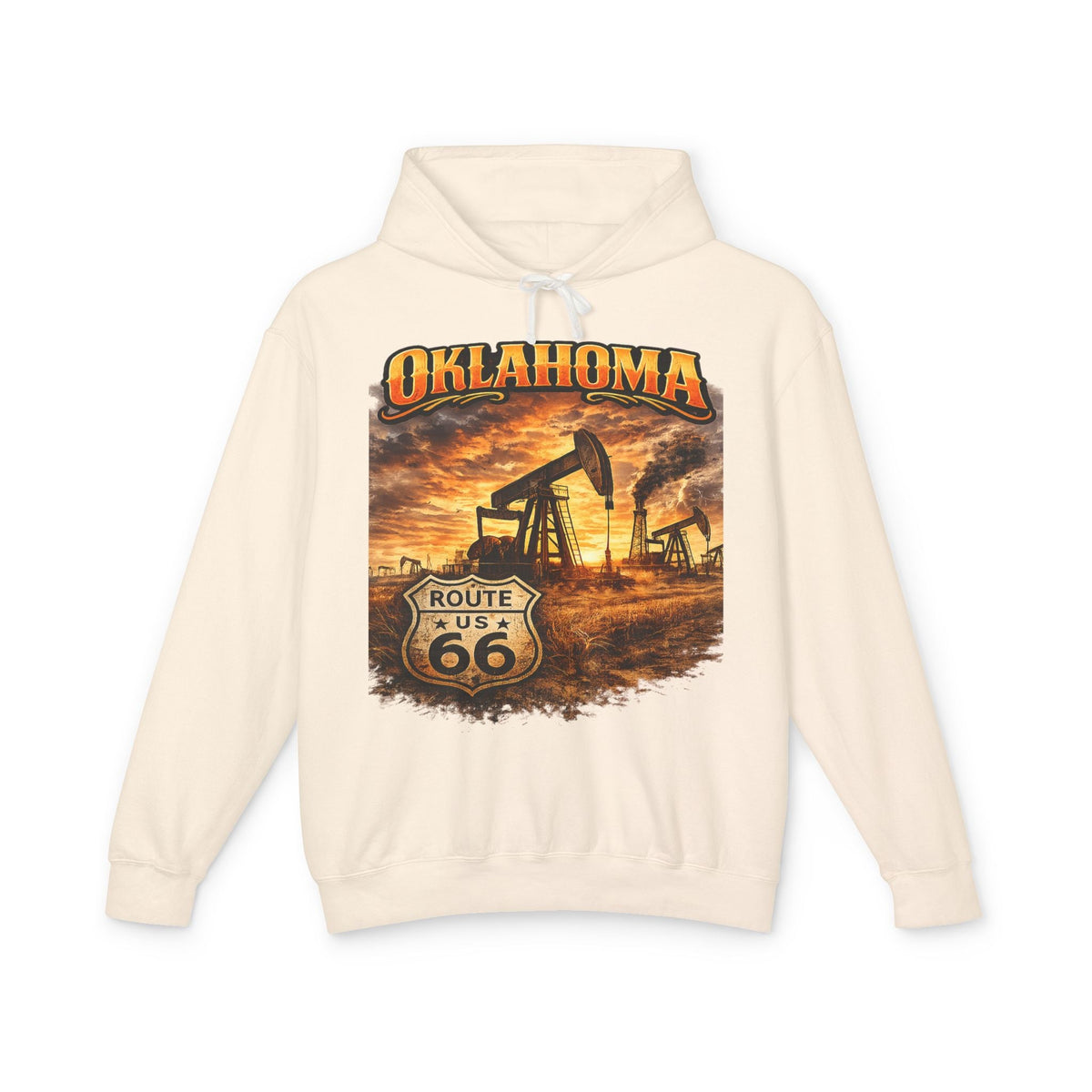 Oklahoma Route 66 - Soft Lightweight Hoodie