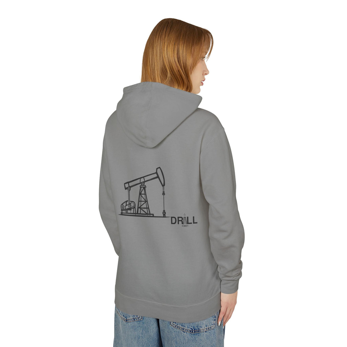 Pump Jack Sketch - Soft Lightweight Hoodie