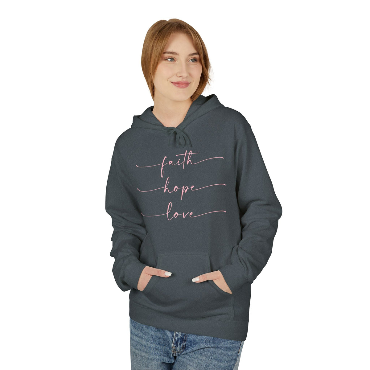 Faith, Hope, Love - Midweight Softstyle Fleece Hoodie
